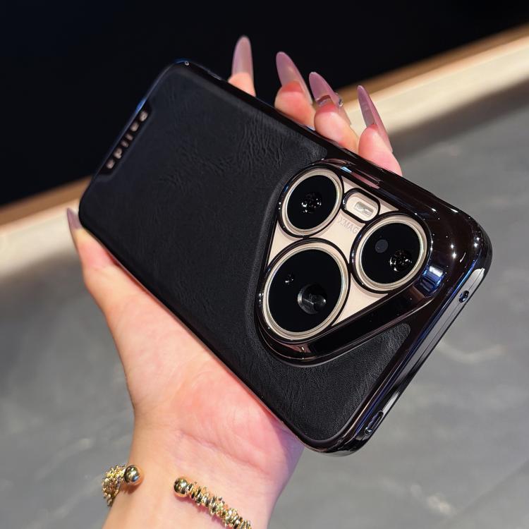 For Huawei Pura 90 Pro 5G Palida Electroplated Mecha-Style Vegan Leather Shockproof Phone Case