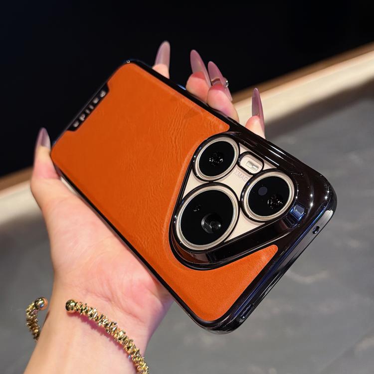 For Huawei Pura 90 Pro Max 5G Palida Electroplated Mecha-Style Vegan Leather Shockproof Phone Case