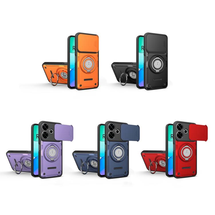 For Redmi 13 4G Global / 5G Global Sliding Camshield Holder Magnetic Phone Case