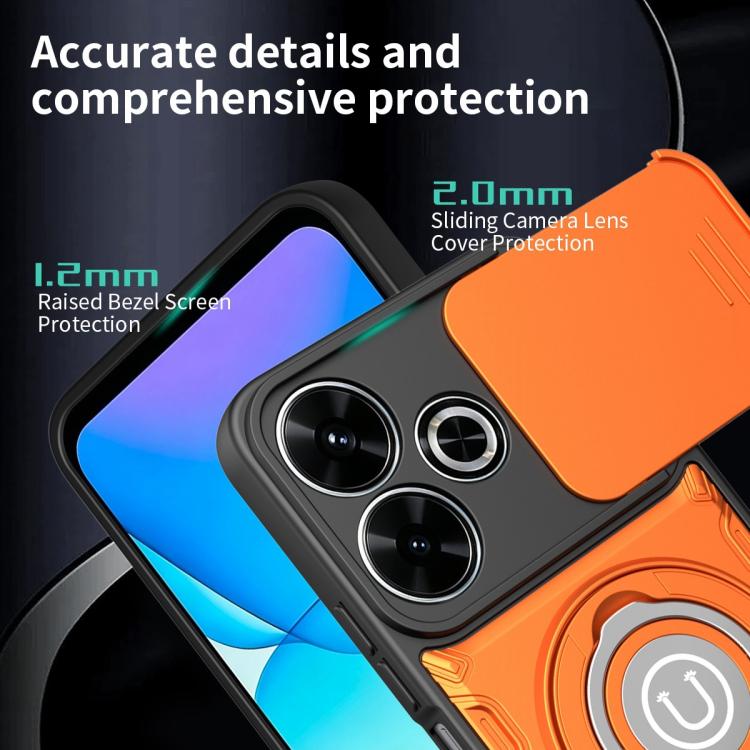 For Redmi 13 4G Global / 5G Global Sliding Camshield Holder Magnetic Phone Case