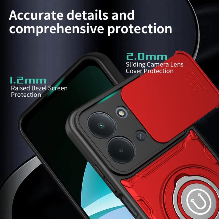 For Redmi 15C 5G / 4G Global 171mm Sliding Camshield Holder Magnetic Phone Case