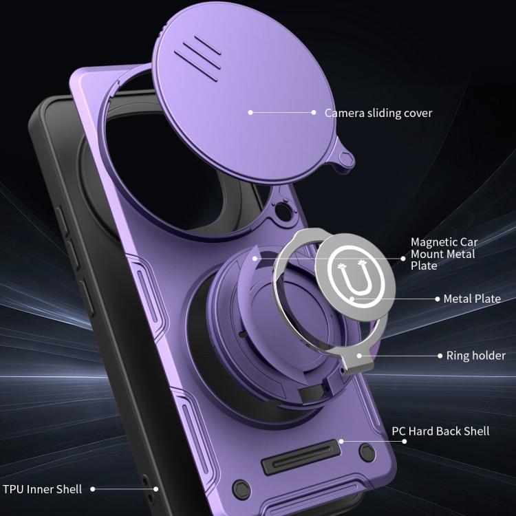For Redmi Note 14 Pro+ 5G Sliding Camshield Holder Magnetic Phone Case