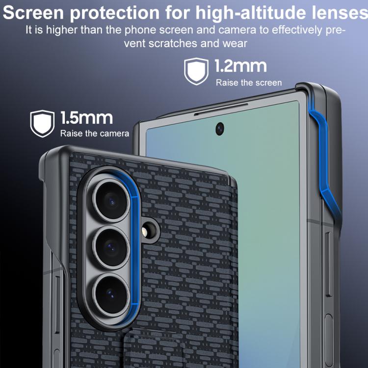 For Galaxy Z Fold7 5G Wristband Holder Vegan Leather Phone Case