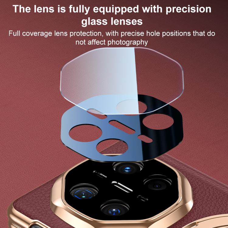 For Huawei Mate X6 2 in 1 Magnetic Holder Dual-axis Genuine Leather Phone Case