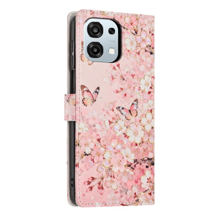 For OPPO A6 Pro 5G Global CPH2781 / 4G Colorful Painting Vegan Leather Phone Case with Lanyard