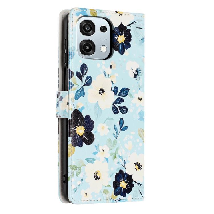 For OPPO A6 Pro 5G Global CPH2781 / 4G Colorful Painting Vegan Leather Phone Case with Lanyard