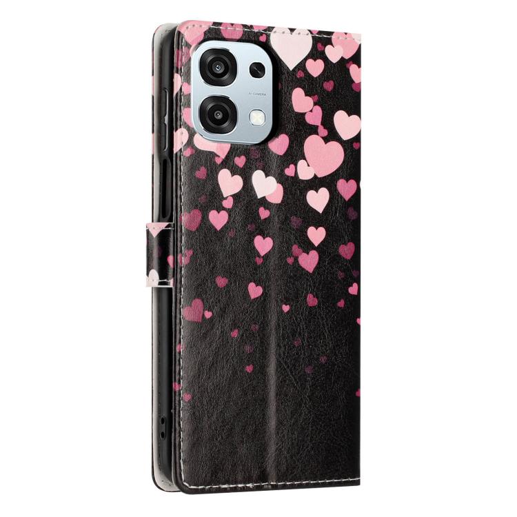 For OPPO A6 Pro 5G Global CPH2781 / 4G Colorful Painting Vegan Leather Phone Case with Lanyard