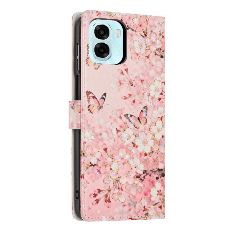 For OPPO A6x 5G / A6 5G Colorful Painting Vegan Leather Phone Case with Lanyard
