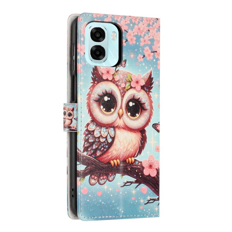 For OPPO A6x 5G / A6 5G Colorful Painting Vegan Leather Phone Case with Lanyard