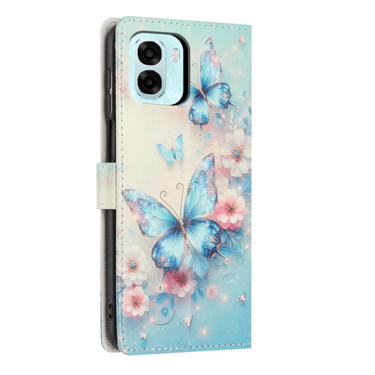 For OPPO A6x 5G / A6 5G Colorful Painting Vegan Leather Phone Case with Lanyard