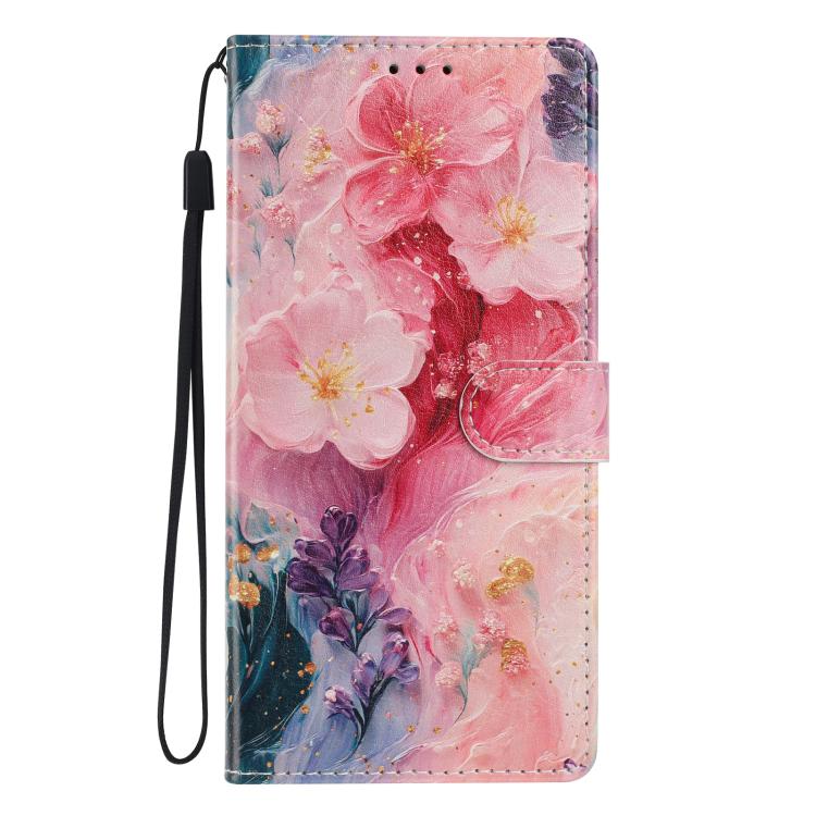 For OPPO A60 5G Colorful Painting Vegan Leather Phone Case with Lanyard