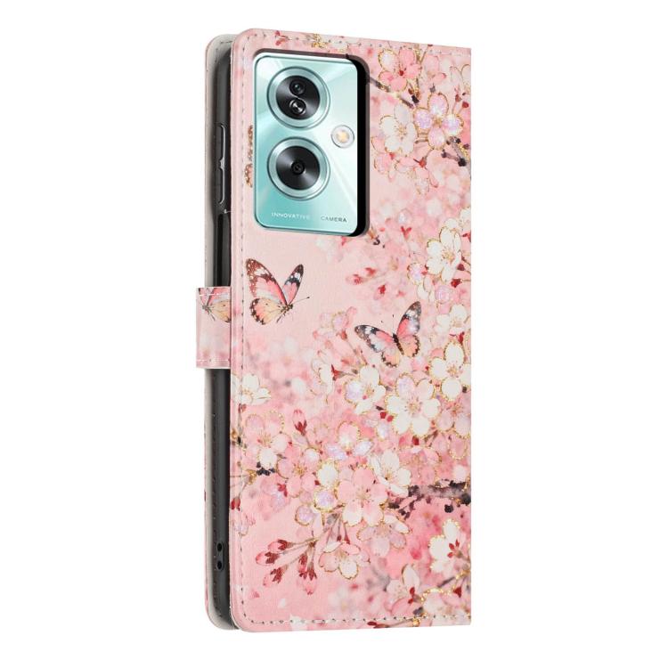 For OPPO A79 5G Colorful Painting Vegan Leather Phone Case with Lanyard
