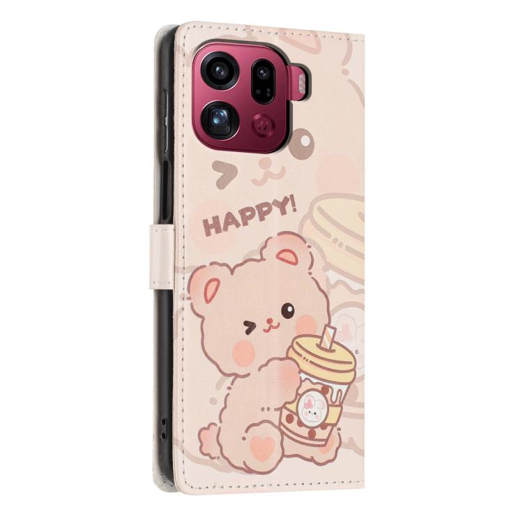 For OPPO Find X9 Pro Colorful Painting Vegan Leather Phone Case with Lanyard