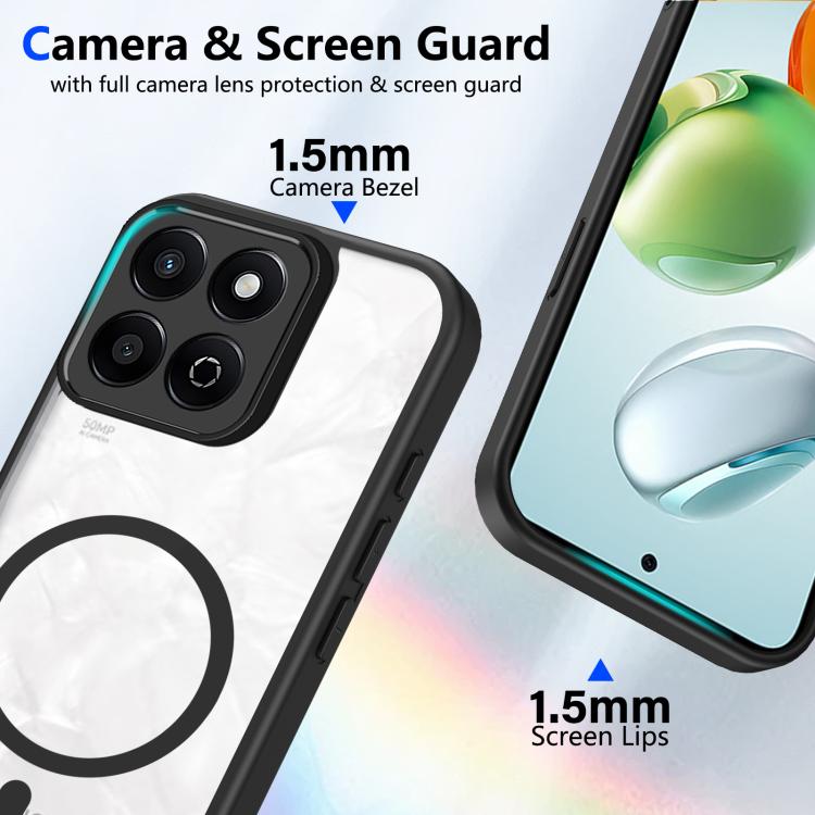 For Honor 200 Smart 5G Global Matte PC Skin-feel Magnetic Shockproof Phone Case