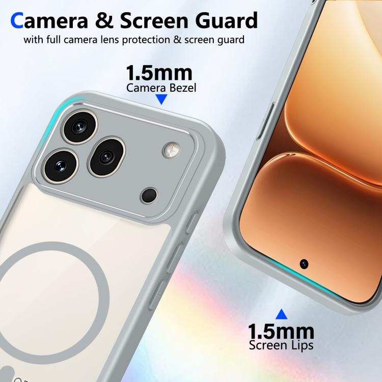 For Honor 600 Pro Global Matte PC Skin-feel Magnetic Shockproof Phone Case