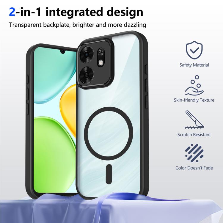 For Honor X6d 5G Matte PC Skin-feel Magnetic Shockproof Phone Case