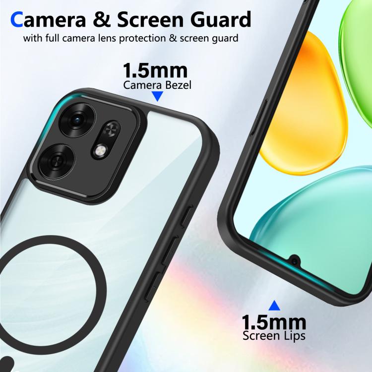 For Honor X6d 5G Matte PC Skin-feel Magnetic Shockproof Phone Case
