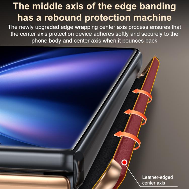 For vivo X Fold5 Twill Texture Magnetic Vegan Leather Dual-axis Phone Case