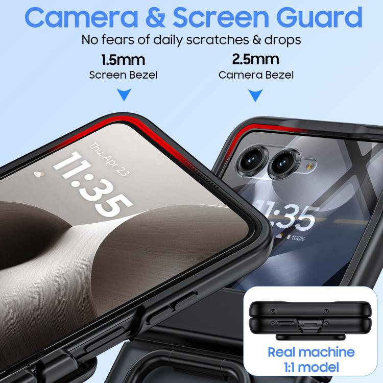 For Motorola Razr 50 Integrated Matte Skin Feel Phone Case with Ring Holder