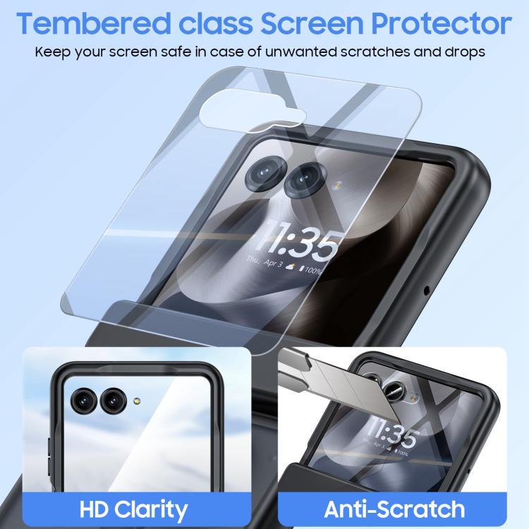 For Motorola Razr 60 Integrated Matte Skin Feel Phone Case with Ring Holder