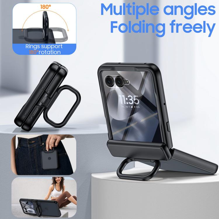 For Motorola Razr 60 Integrated Matte Skin Feel Phone Case with Ring Holder
