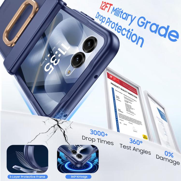 For Motorola Razr 60 Integrated Matte Skin Feel Phone Case with Ring Holder