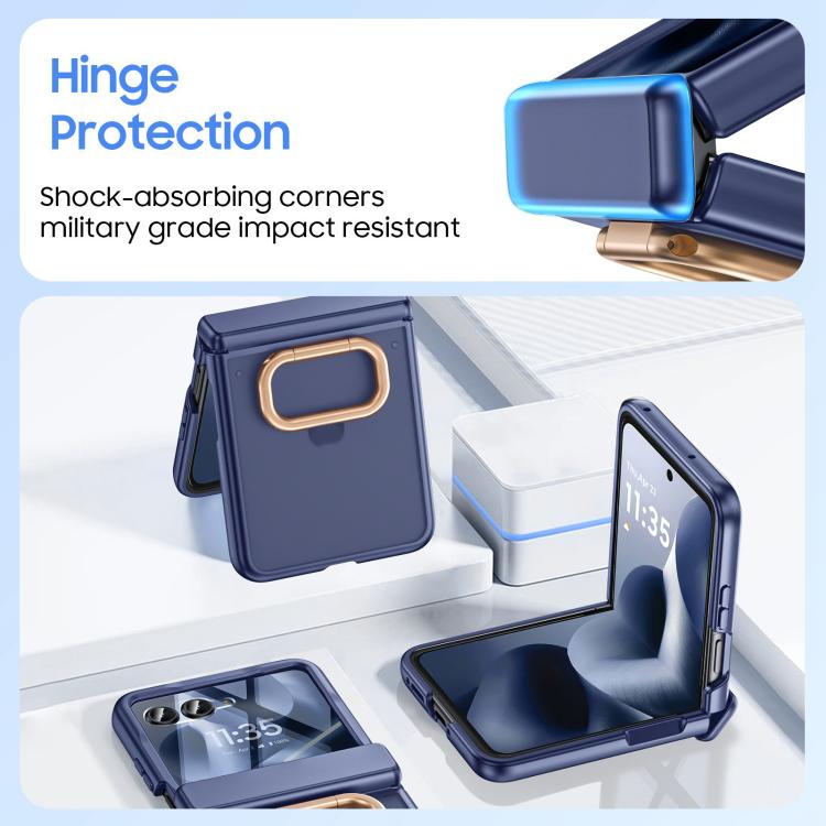 For Motorola Razr 60 Integrated Matte Skin Feel Phone Case with Ring Holder