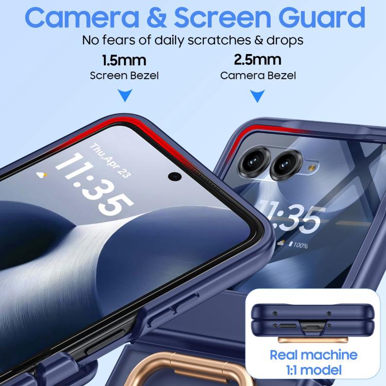 For Motorola Razr 60 Integrated Matte Skin Feel Phone Case with Ring Holder