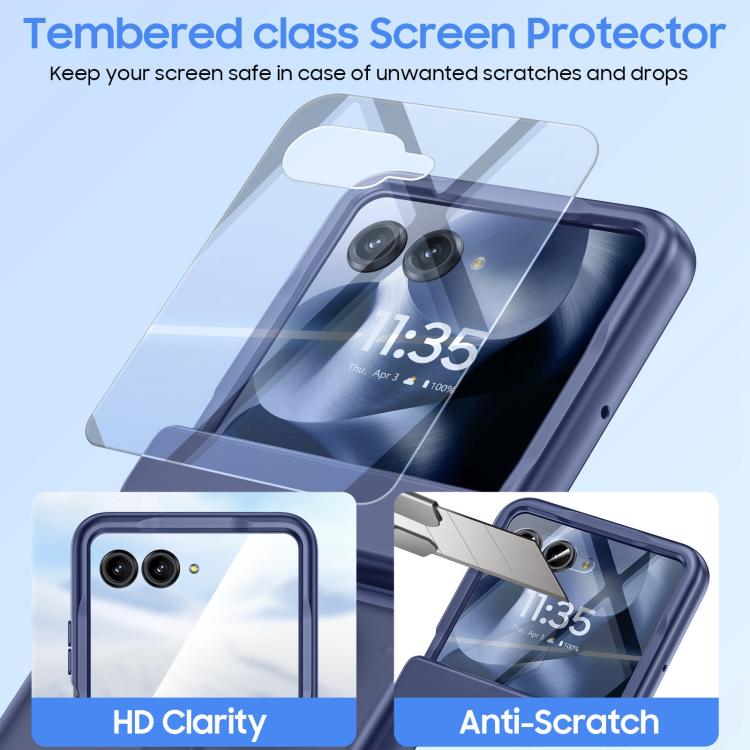 For Motorola Razr 60 Integrated Matte Skin Feel Phone Case with Ring Holder
