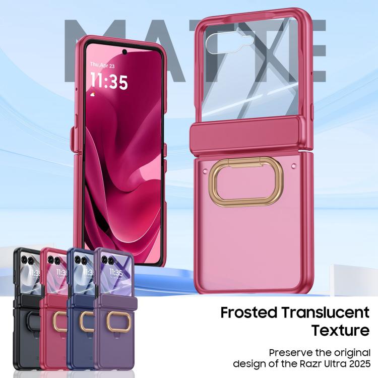 For Motorola Razr 60 Integrated Matte Skin Feel Phone Case with Ring Holder