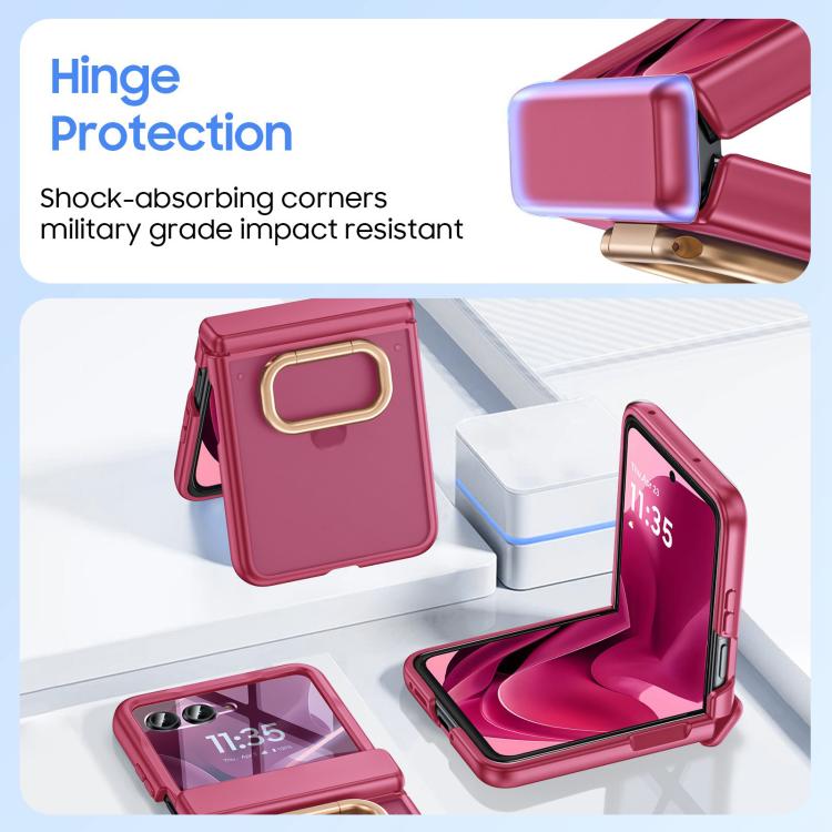 For Motorola Razr 60 Integrated Matte Skin Feel Phone Case with Ring Holder
