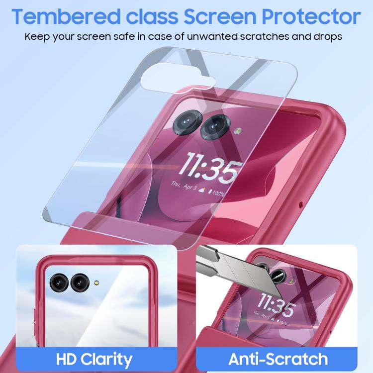 For Motorola Razr 60 Integrated Matte Skin Feel Phone Case with Ring Holder