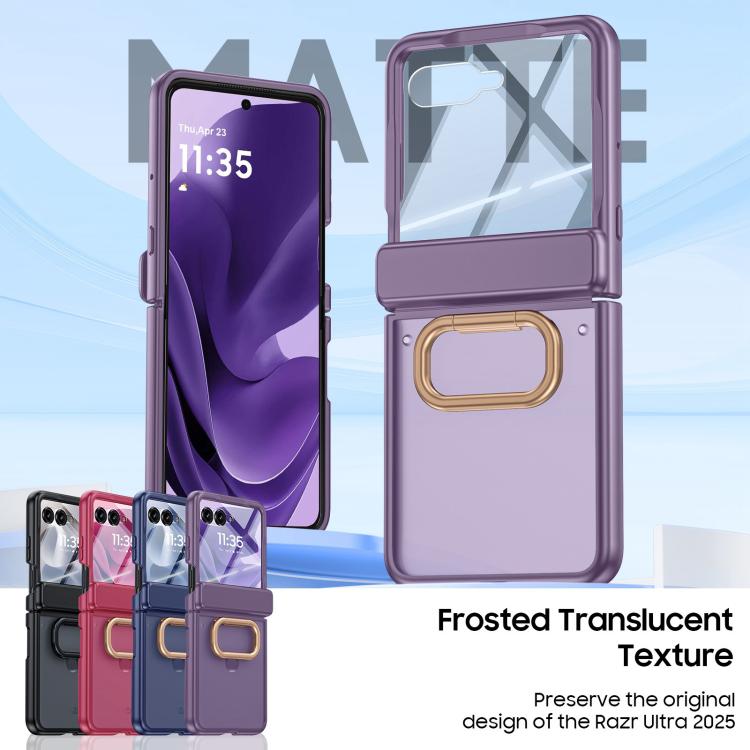 For Motorola Razr 60 Integrated Matte Skin Feel Phone Case with Ring Holder