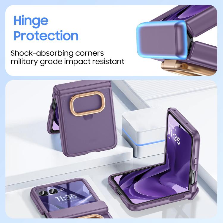 For Motorola Razr 60 Integrated Matte Skin Feel Phone Case with Ring Holder