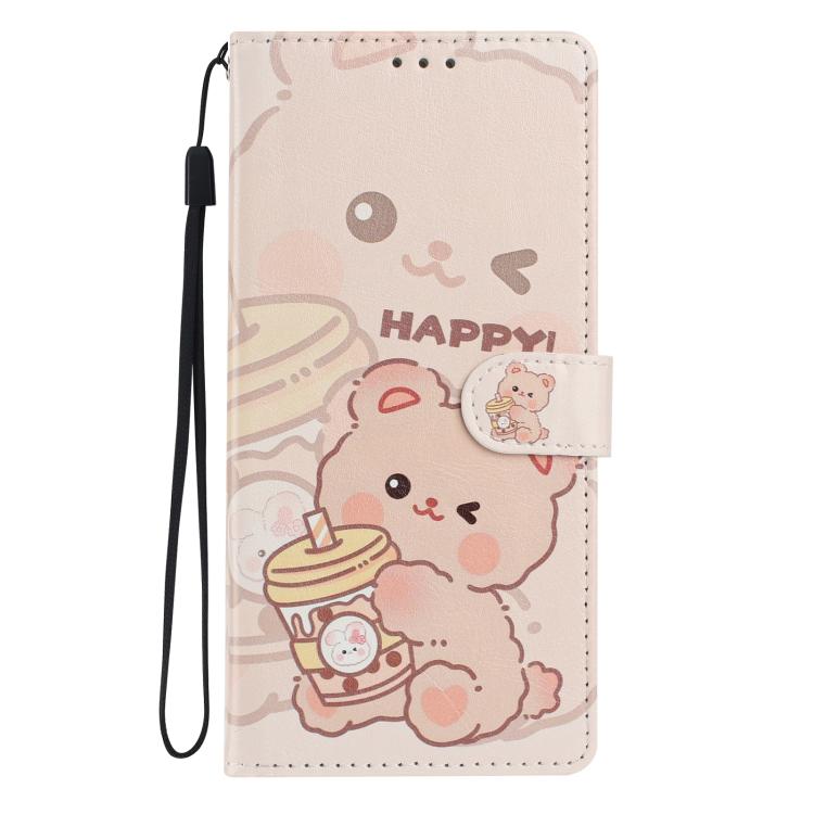 For Google Pixel 7 Pro 5G Colorful Painting Vegan Leather Phone Case with Lanyard