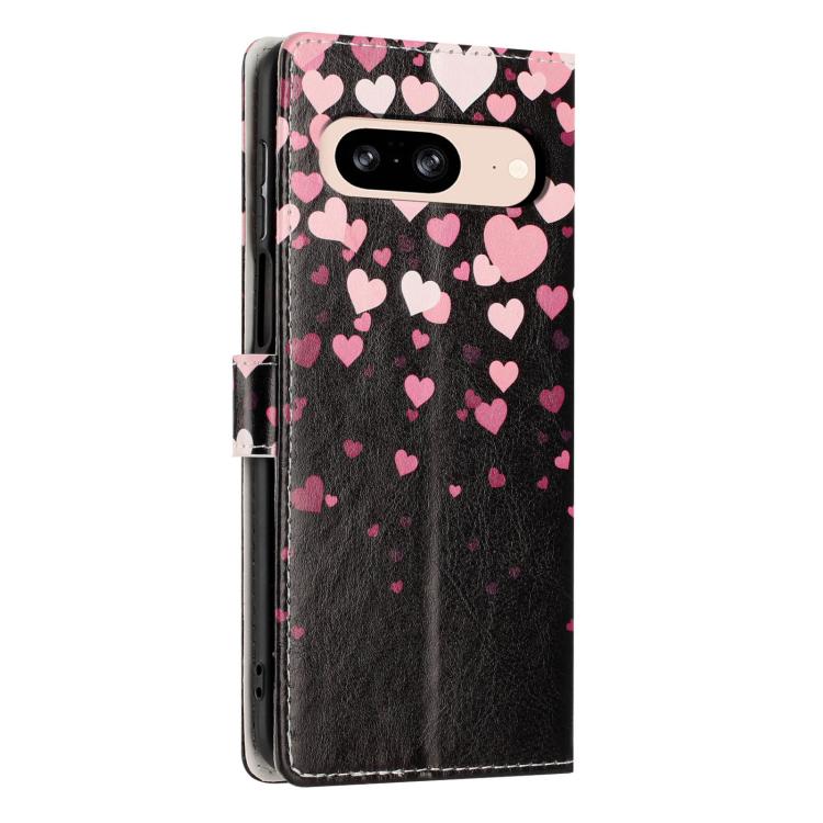 For Google Pixel 8 Colorful Painting Vegan Leather Phone Case with Lanyard
