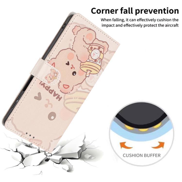 For Google Pixel 8a Colorful Painting Vegan Leather Phone Case with Lanyard