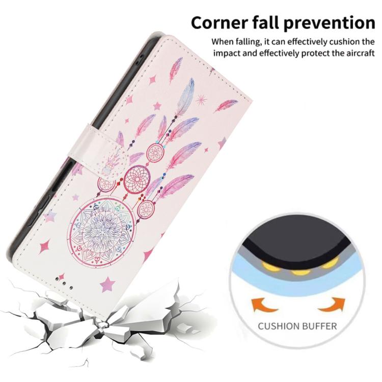 For Google Pixel 8a Colorful Painting Vegan Leather Phone Case with Lanyard