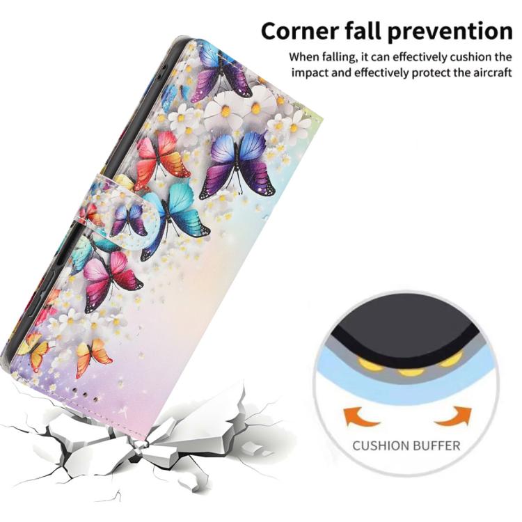 For Google Pixel 8a Colorful Painting Vegan Leather Phone Case with Lanyard