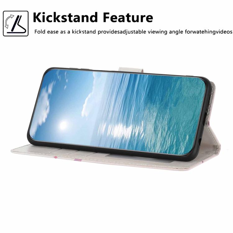 For Google Pixel 8a Colorful Painting Vegan Leather Phone Case with Lanyard