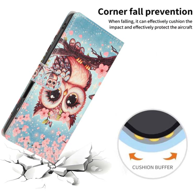 For Google Pixel 8a Colorful Painting Vegan Leather Phone Case with Lanyard