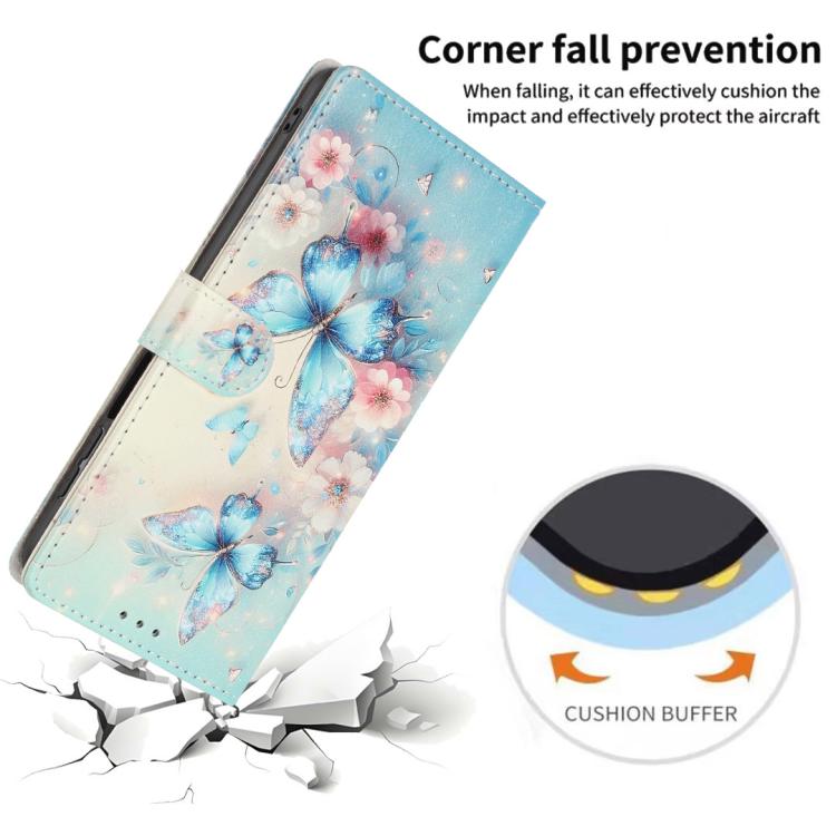 For Google Pixel 8a Colorful Painting Vegan Leather Phone Case with Lanyard
