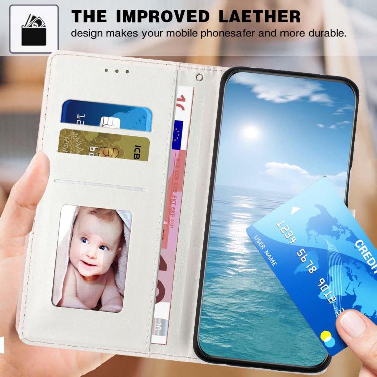 For Google Pixel 8a Colorful Painting Vegan Leather Phone Case with Lanyard