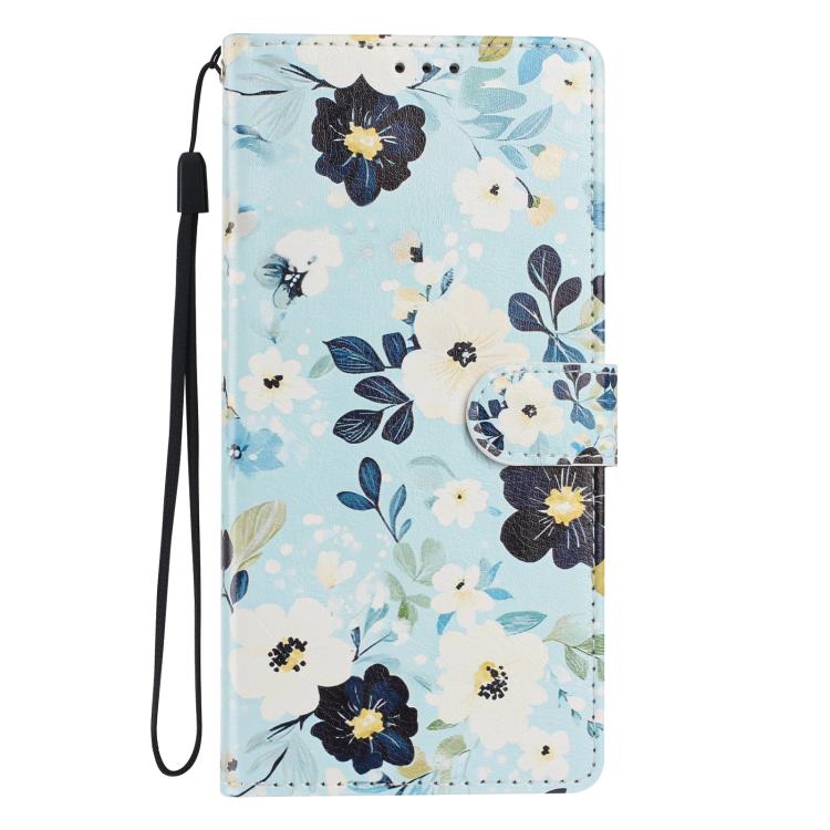 For Google Pixel 8a Colorful Painting Vegan Leather Phone Case with Lanyard