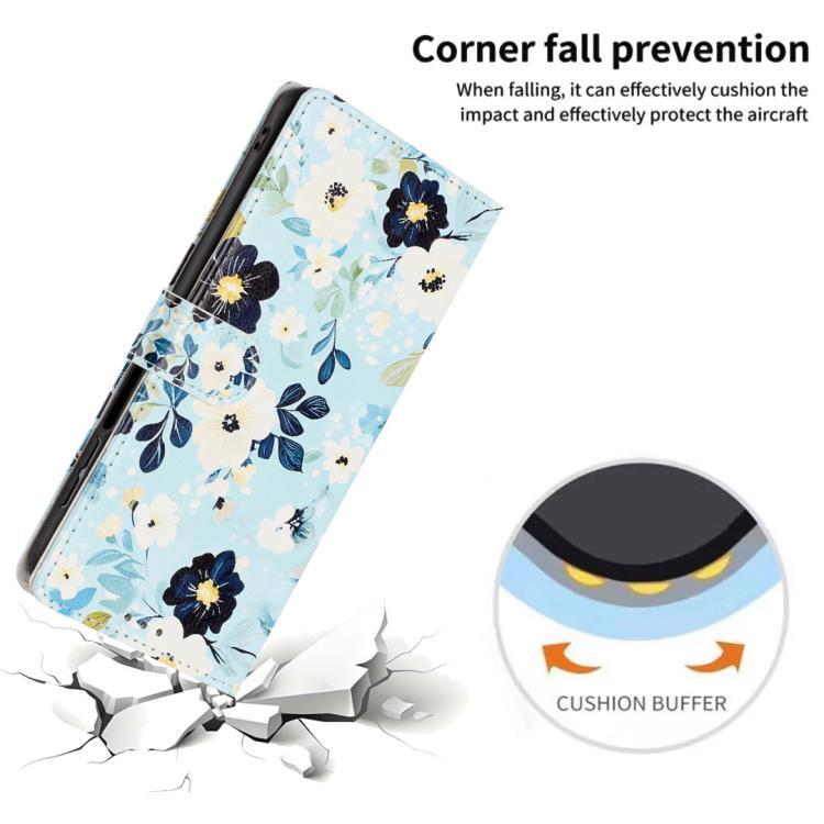 For Google Pixel 8a Colorful Painting Vegan Leather Phone Case with Lanyard