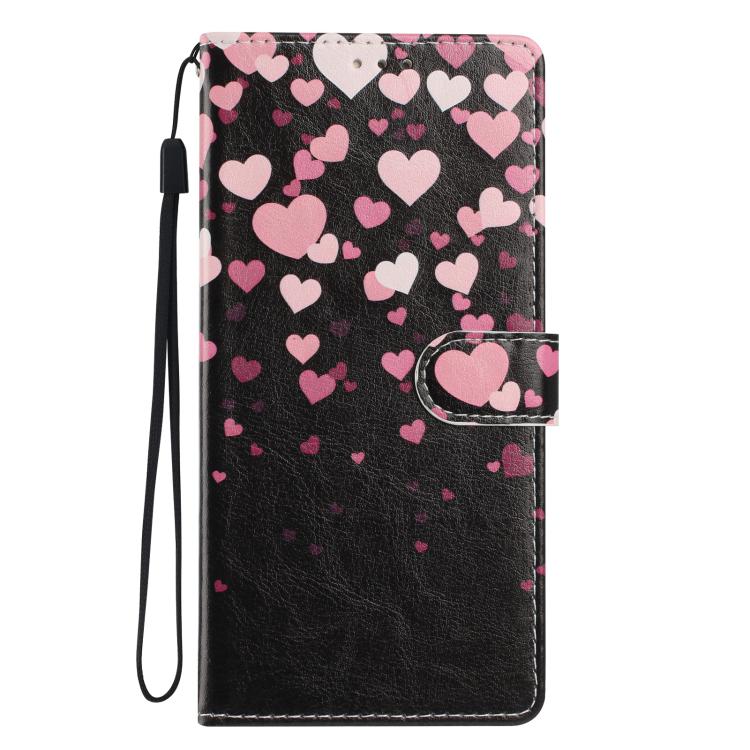 For Google Pixel 8a Colorful Painting Vegan Leather Phone Case with Lanyard