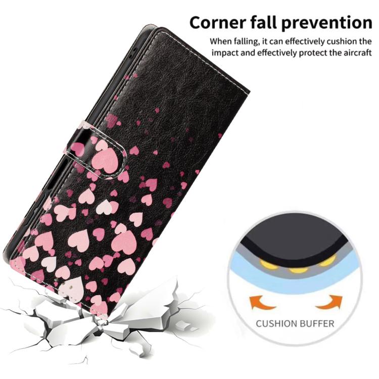 For Google Pixel 8a Colorful Painting Vegan Leather Phone Case with Lanyard
