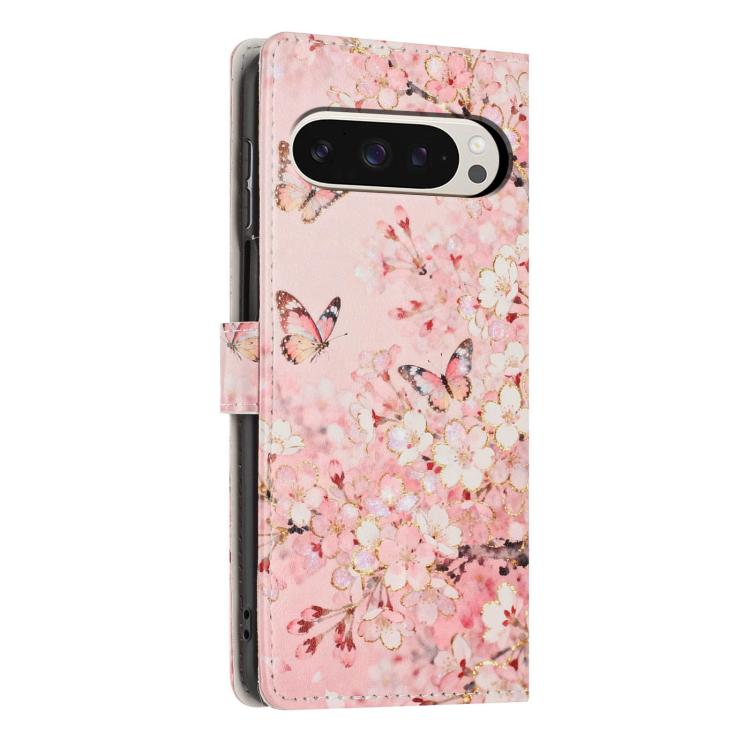 For Google Pixel 9 / Pixel 9 Pro Colorful Painting Vegan Leather Phone Case with Lanyard