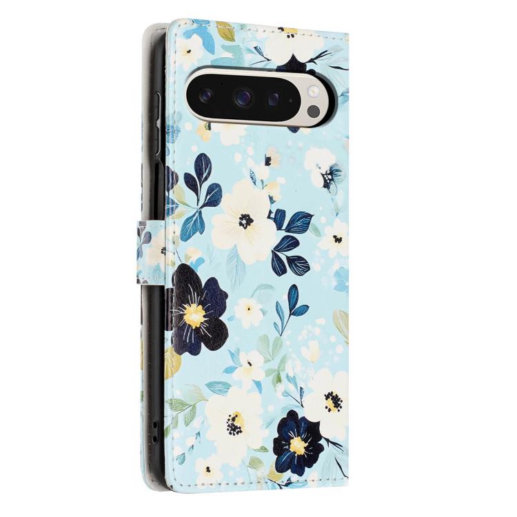 For Google Pixel 9 / Pixel 9 Pro Colorful Painting Vegan Leather Phone Case with Lanyard