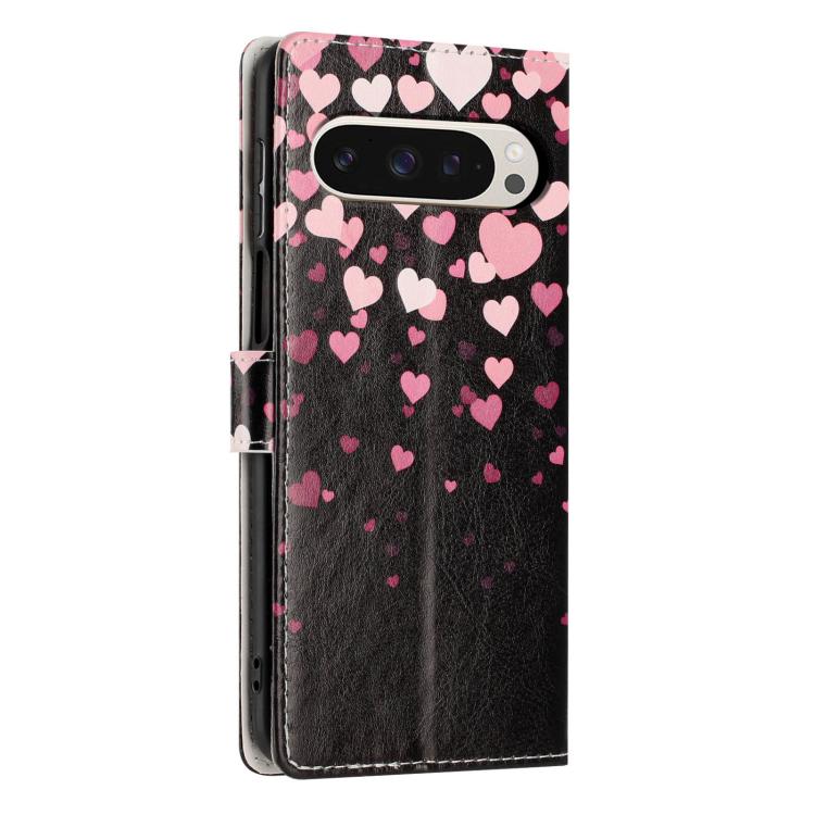 For Google Pixel 9 / Pixel 9 Pro Colorful Painting Vegan Leather Phone Case with Lanyard